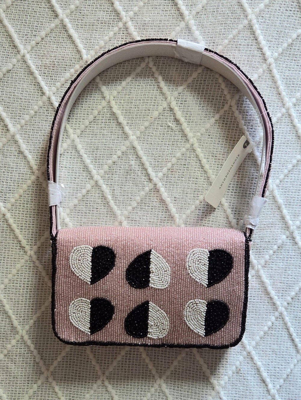 Anthropologie The Fiona Beaded Bag Icon Edition Hearts